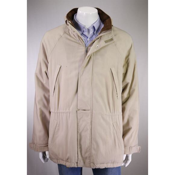 Loro Piana Vintage Beige Wool Zip Front Barn Coat Jacket Horsey Men's XL - Picture 2 of 10